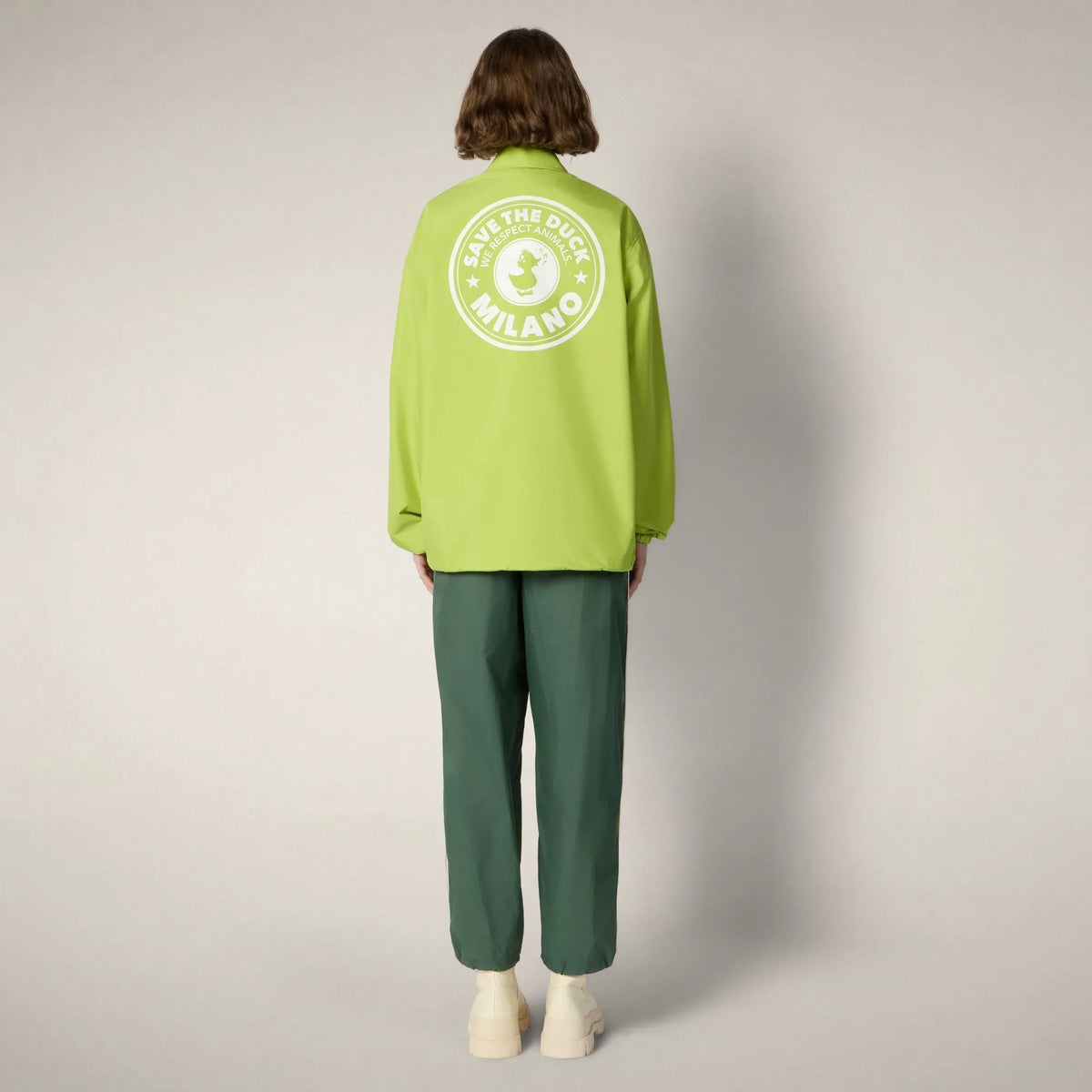 Citron Green with Milano print
