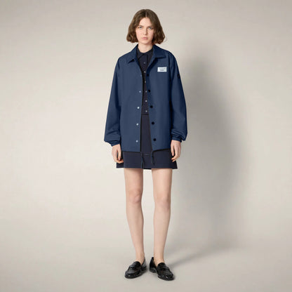 Navy Blue with Roma print