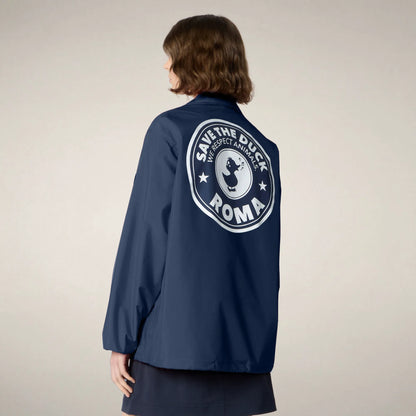 Navy Blue with Roma print