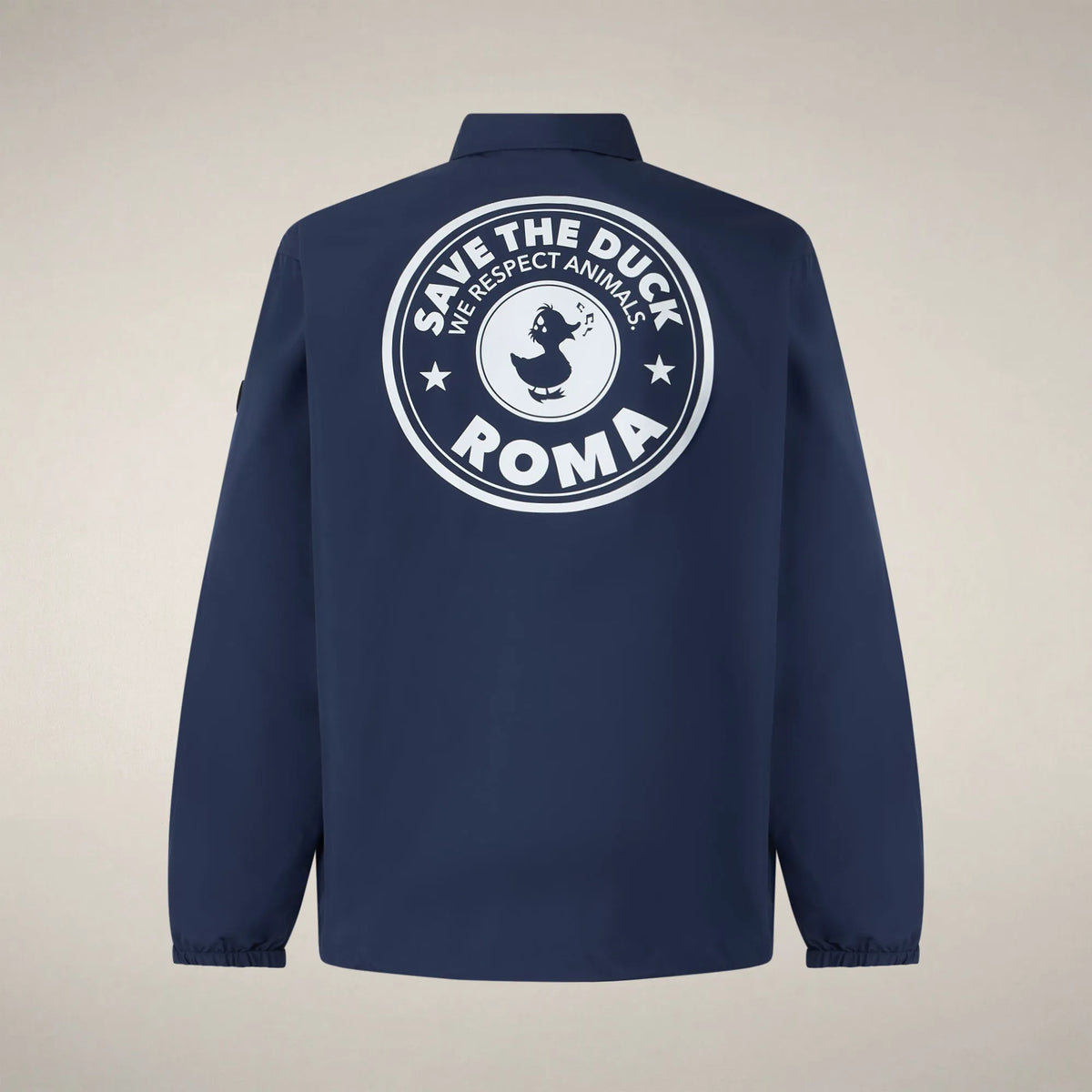 Navy Blue with Roma print
