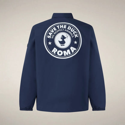 Navy Blue with Roma print