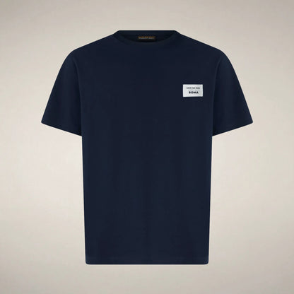 Navy Blue with Roma print