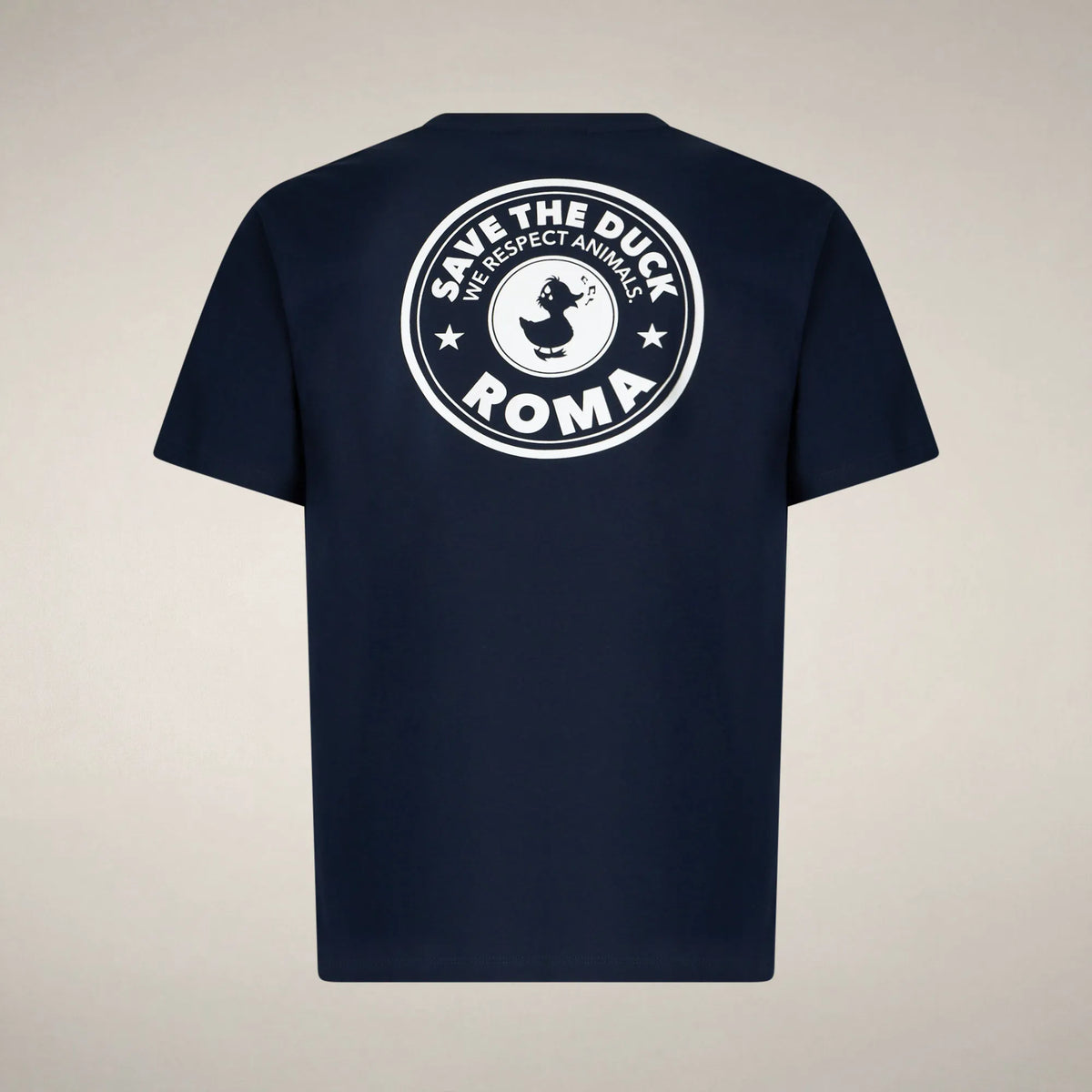 Navy Blue with Roma print