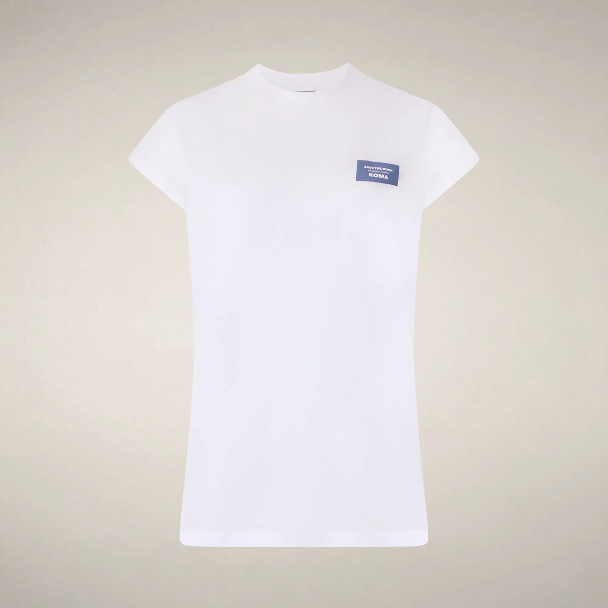 White with Roma print