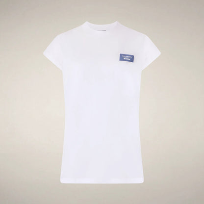 White with Roma print