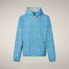 light blue with ducks print